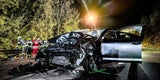 Ein Toter und zwei Verletzte bei Frontalkollision im Mühlviertel