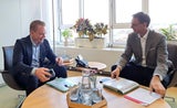 Landeshauptmann Markus Wallner (ÖVP, r.) und FPÖ-Landesparteichef Christof Bitschi (FPÖ)