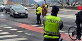 Polizei regelt Verkehr