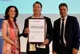 Cornelia Woll, Arnold Schwarzenegger und Robert Habeck&nbsp;