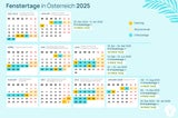 Der Kalender von urlaubsguru.at zeigt Nutzung der Urlaubstage für möglichst viel Freizeit.