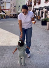 Shalimar mit der gemeinsamen Tochter in Kitzbühel