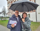 ÖVP-Bürgermeisterkandidat in Bregenz, Roland Frühstück, mit Ehefrau Birgitt