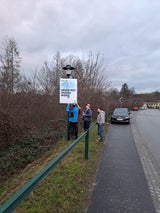 FPÖ-Team beim Aufstellen der Plakate in Kirnberg an der Mank.