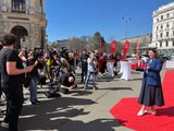 SPÖ-Landesparteisekretärin Barbara Novak vor der Bundesparteizentrale in der Löwelstraße.