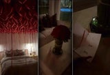 Am Valentinstag gab es für Bill Blumensträuße und zahlreiche Herzballons.&nbsp;