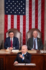 Netanyahu bei seiner Rede im US-Kapitol