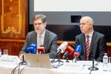 Andreas Zakostelsky, Obmann des Fachverbandes der Pensions- und Vorsorgekassen und WIFO-Direktor Gabriel Felbermayr