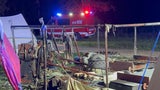 Zeltbrand bei Mittelalterlager