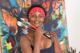 Kontrolle abgeben lautet das Motto von Waris Dirie, wenn sie malt.&nbsp;