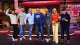 Luca Hänni,&nbsp;Mimi Kraus, Gastgeber Stefan Raab, Spielleiter Elton, Paul Janke, Larissa Marolt und Joey Kelly&nbsp;
