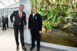  Tiergartendirektor Stephan Hering-Hagenbeck und Kurator Anton Weissenbacher, anlässlich der Eröffnung des neuen Artenschutzhauses am Freitag im Tiergarten Schönbrunn in Wien.  