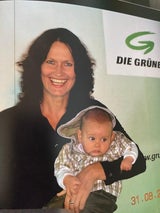 Die einstige Grüne-Politikerin als Karriere-Mama vor 18 Jahren.&nbsp;