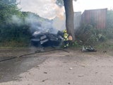 E-Auto brannte Wienerwald
