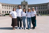 Initiatorin und MAM Marketing Managerin Sabrina Krejan (3. v. li.) mit Gastronomin Karoline Klezl, MAM Country Manager Georg Ribarov, Psychologin Sanja Prochazka-Piplica und Johanna Eitzenberger vom Hebammenzentrum Wien.&nbsp;