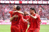 Die Bayern sind in Feierlaune.