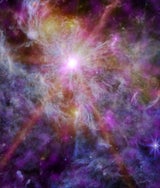 N79 – ein Gebiet, in dem gerade viele neue Sterne entstehen. Es liegt in der Großen Magellanschen Wolke, einer kleinen Galaxie in der Nähe unserer Milchstraße.&nbsp;