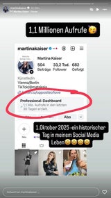 Martina Kaiser: 1,1 Millionen Aufrufe im September.&nbsp;