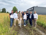Spatenstich mit 1.VZ-BGM Stefan Hanke, BGM Christian Gepp, Georg Fechter (Masters of Dirt), STR Ewald Ebner, GR Karin Schuster-Zwischenberger, STR Matthias Wobornik, GR Hubert Hinterberger und Roland Raunig (SEFKO).