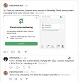Teilen erlaubt: Der Whatsapp-Status wird sozialer.