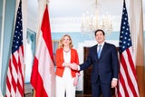 Außenministerin Beate Meinl-Reisinger und US-Außenminister Marco Rubio
