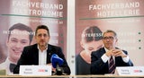 Der Gastro-Obmann (WKÖ) Alois Rainer und WKÖ-Hotellerie-Obmann Georg Imlauer