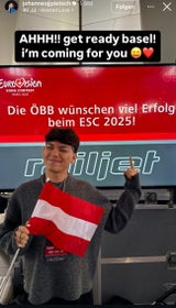 JJ mit neuem Tattoo am Weg zum Song Contest Sieg - 9 Stunden mit der Bahn
