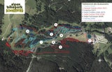 In drei Ausbaustufen werden bis 2028 sieben Trails und Lines für den Alpen Bikepark Schneeberg gebaut.