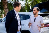 Alexander Pröll mit Tal Shoham