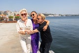 Kathi Nehammer mit Fotografin Barbara Nidetzky und Designer Atil Kutoglu.&nbsp;