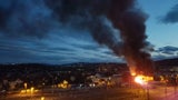 Lagerhalle Penzing Flammen Recycling