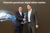 Hermann Erlach, General Manager, Microsoft Österreich; Staatssekretär Alexander Pröll (ÖVP)