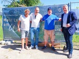 Martin Sobotka, Thomas Hammerschmied (Glorit), Harald Metzger (DIVEBLUE) und BV-Donaustadt Ernst Nevrivy