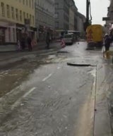 Wasserrohrbruch bei U-Bahn-Bau mitten in Wien