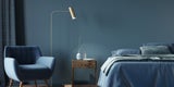 Blaue Wandfarbe