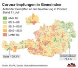 Corona: In diesen Gemeinden sind die meisten Personen geimpft
