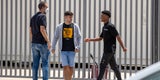 Yusuf Demir und Ansu Fati auf dem Trainingsgelände des FC Barcelona