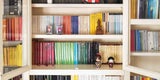 buntes Bücherregal