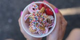 Ice Cream Rolls mit Topping
