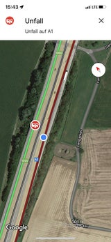 Stau-Chaos nach Unfall auf der A1