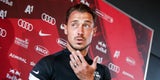 Salzburg-Coach Matthias Jaissle bei einer Pressekonferenz