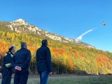 Rax Waldbrand- Fluggeräte aus Italien im Einsatz
