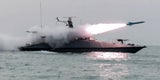 Iranisches Schiff bei einer Übung