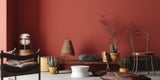 Rote Wandfarbe