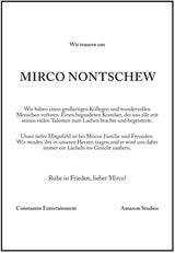 Trauer um Nontschew: "Werden ihn in unseren Herzen tragen"