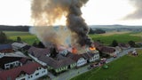 14 Feuerwehren bei Bauernhof-Brand im Einsatz