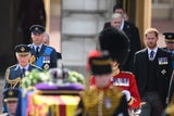 Sarg der Queen in Westminister Hall aufgebahrt