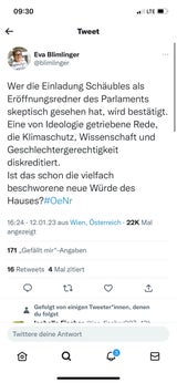 Grünen-Attacke auf Festredner bei Parlaments-Eröffnung
