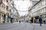 Die Herrengasse in Graz am ersten Tag des erneuten Lockdowns in Österreich