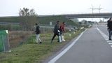 Flüchtlingskolonnen am Weg nach Österreich